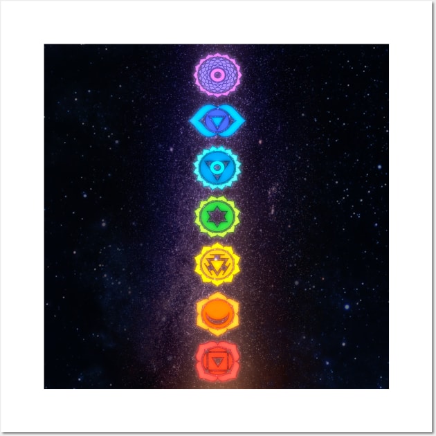 7 Chakras Wall Art by MCAshe spiritual art 